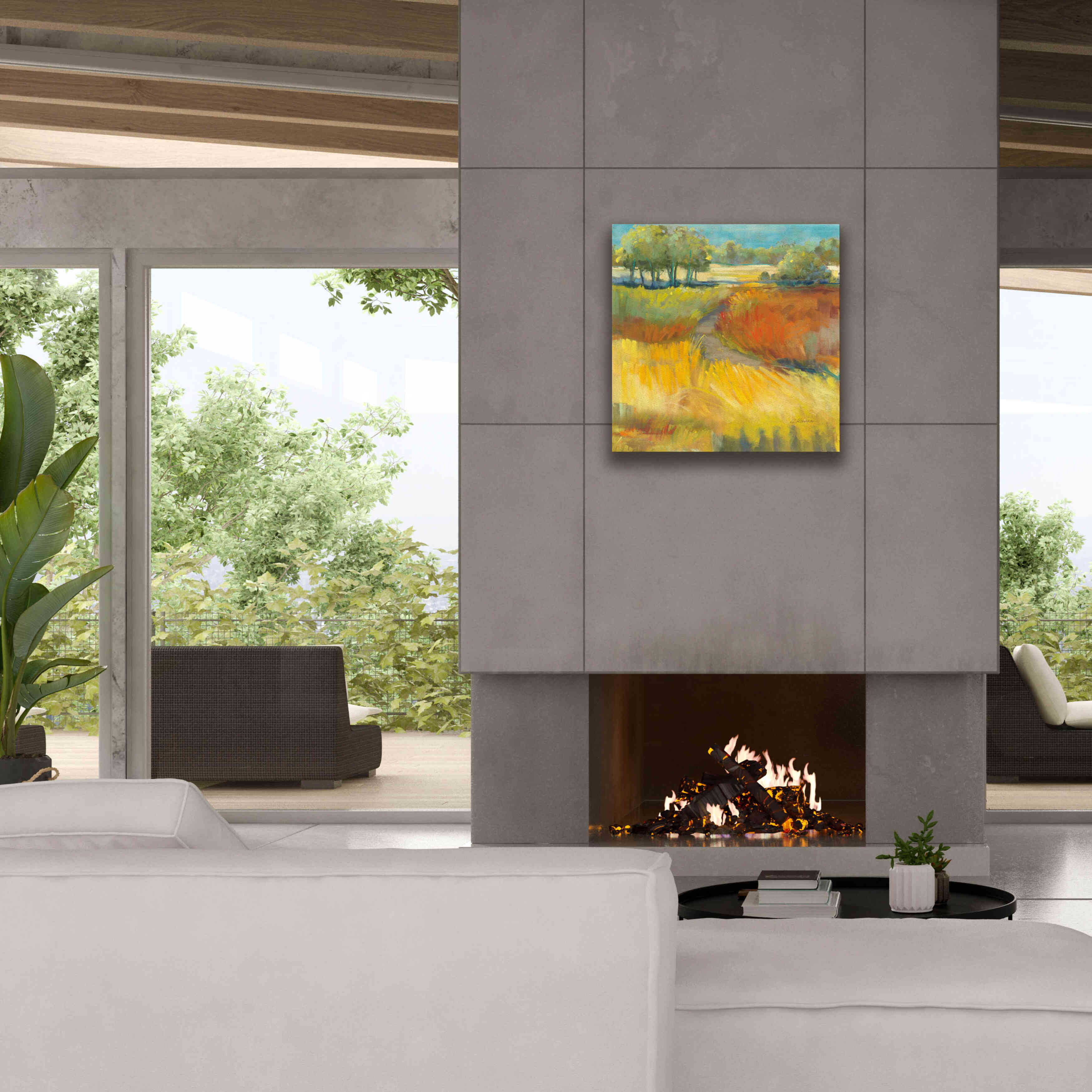 'Late Summer Landscape II' by Carol Rowan, Giclee Canvas Wall Art,26x26