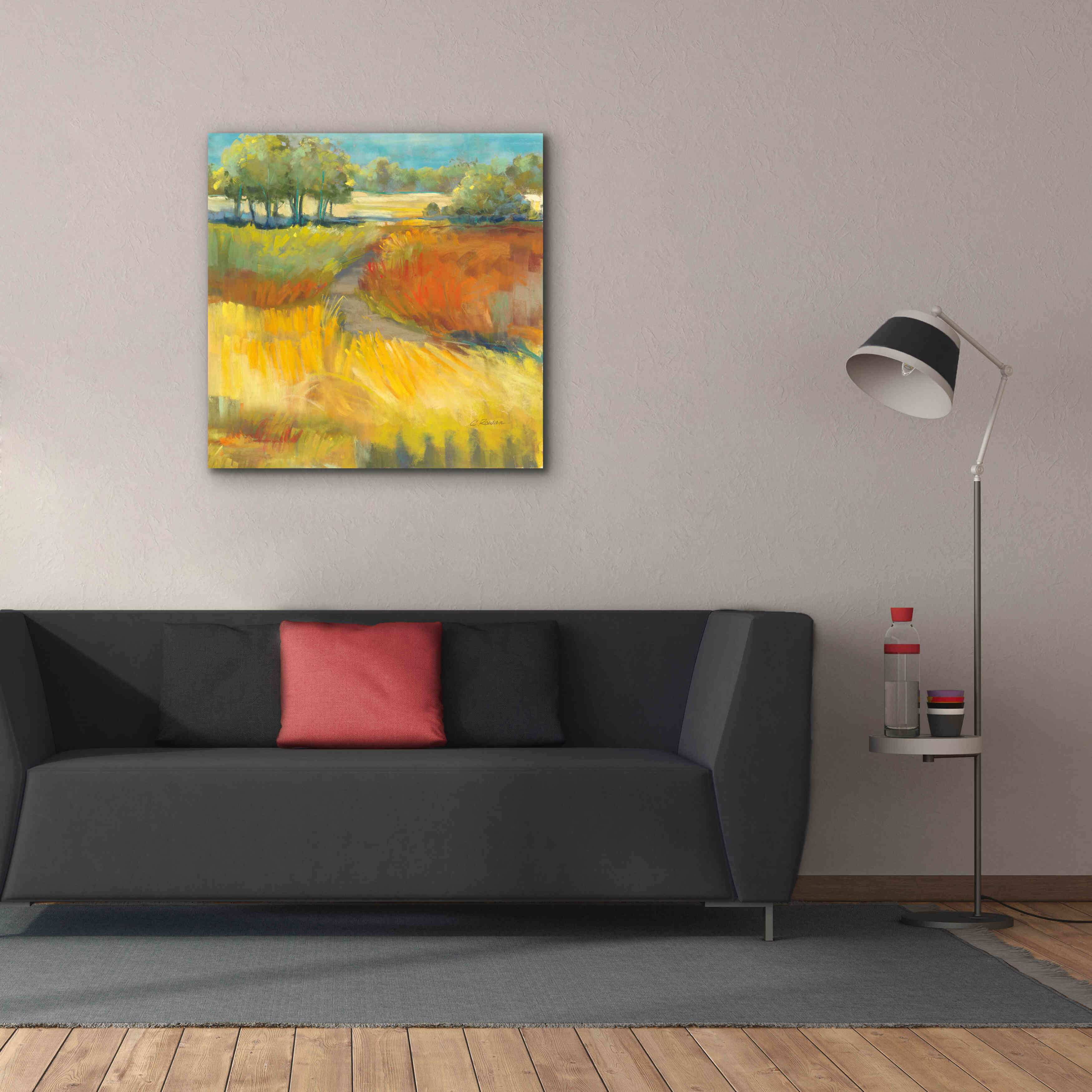 'Late Summer Landscape II' by Carol Rowan, Giclee Canvas Wall Art,37x37