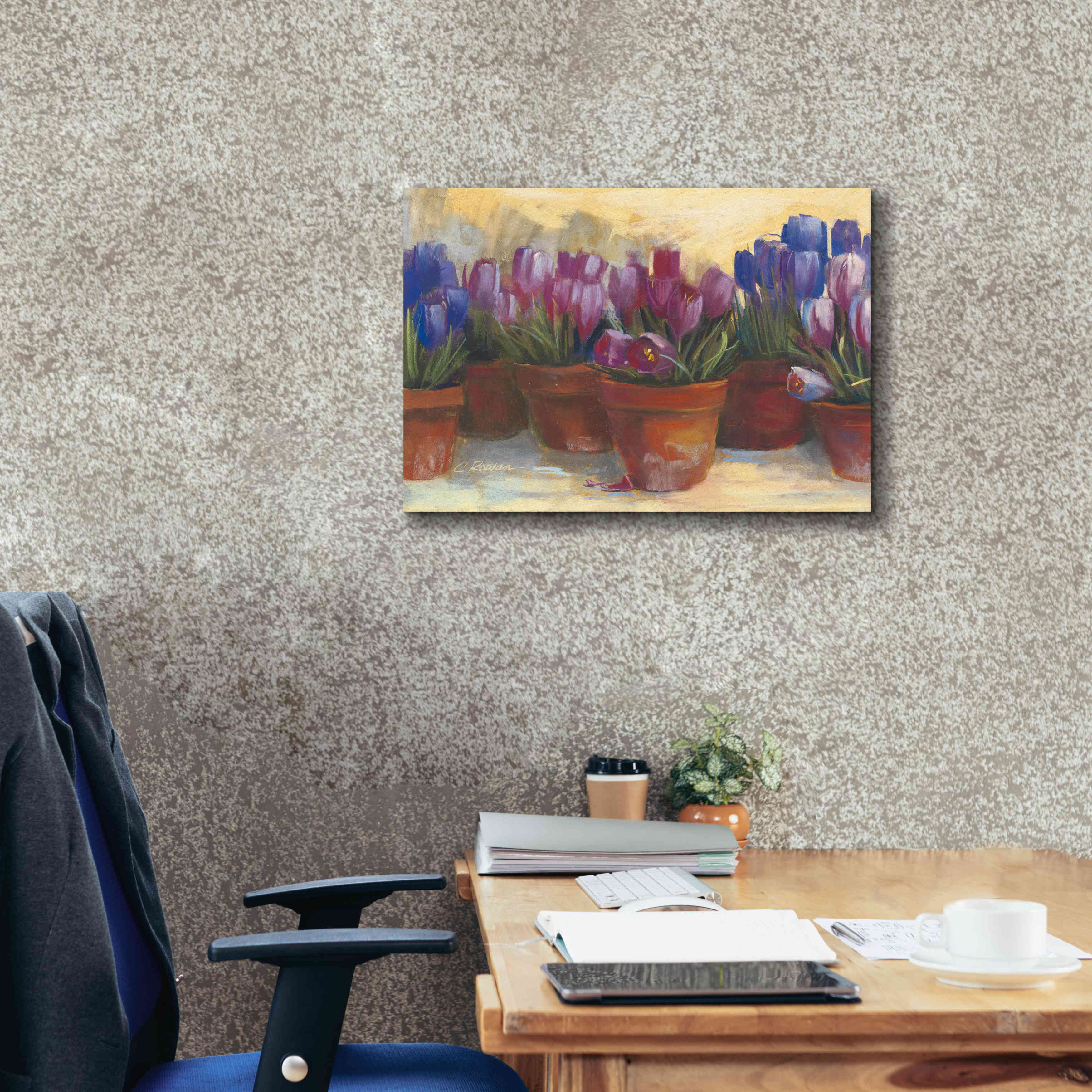 'Spring Crocus' by Carol Rowan, Giclee Canvas Wall Art,26x18