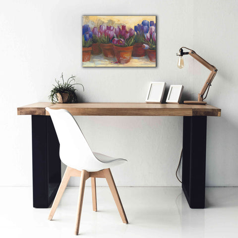 Image of 'Spring Crocus' by Carol Rowan, Giclee Canvas Wall Art,26x18