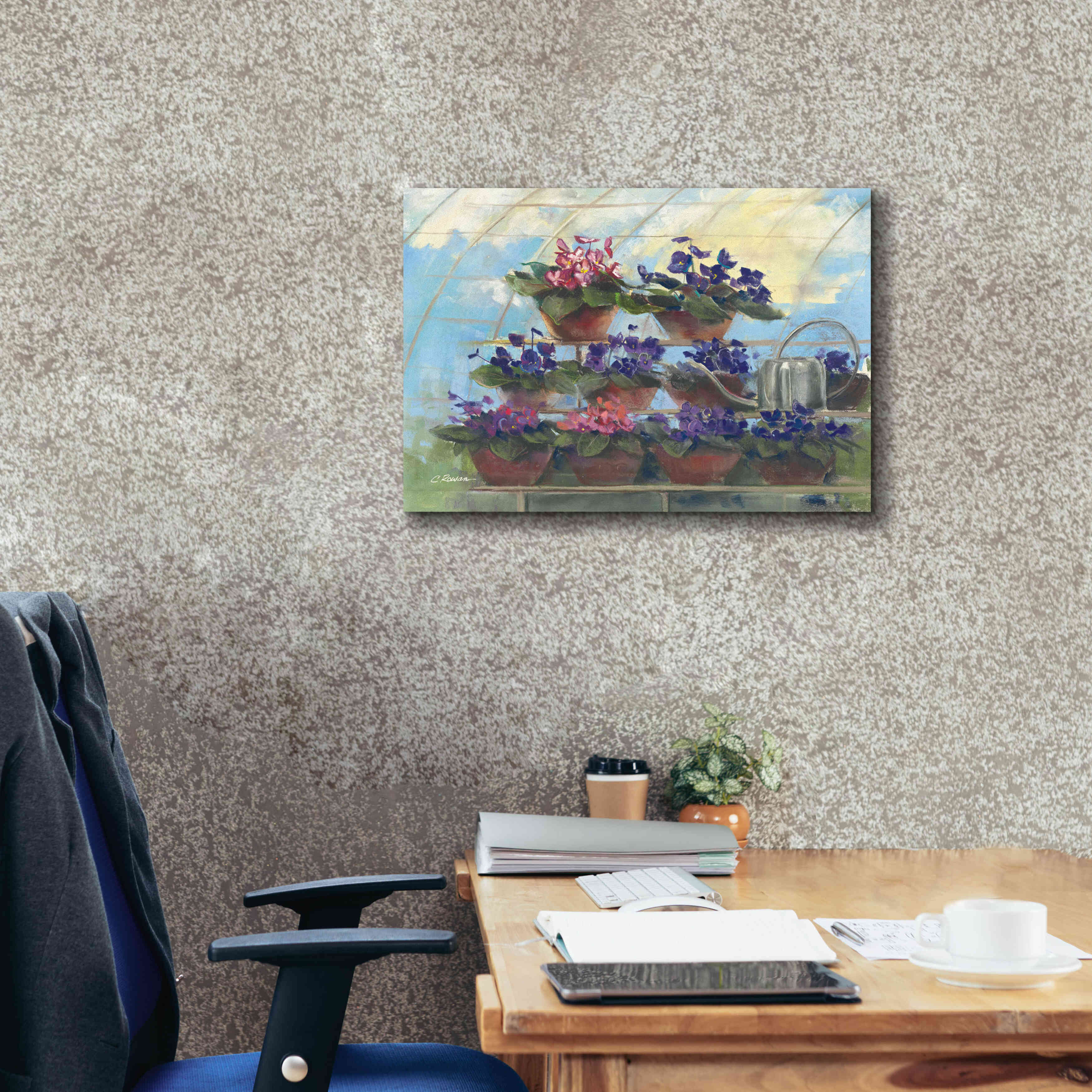 'Violets' by Carol Rowan, Giclee Canvas Wall Art,26x18