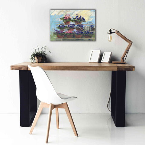 Image of 'Violets' by Carol Rowan, Giclee Canvas Wall Art,26x18