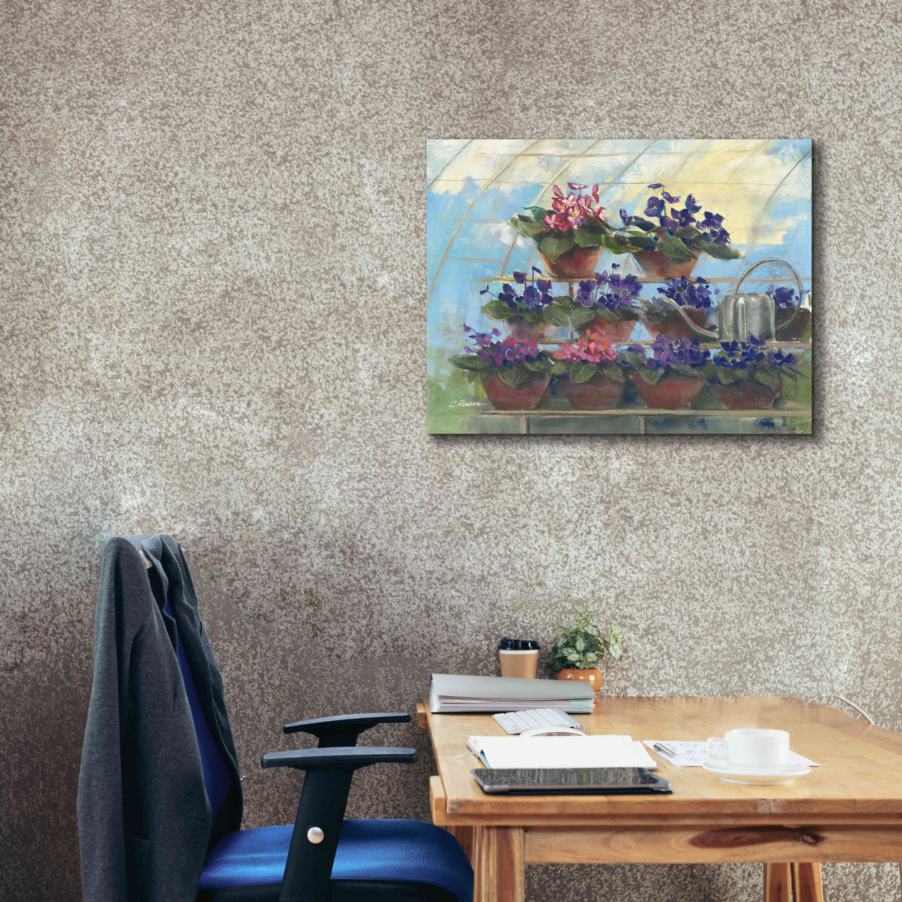'Violets' by Carol Rowan, Giclee Canvas Wall Art,34x26