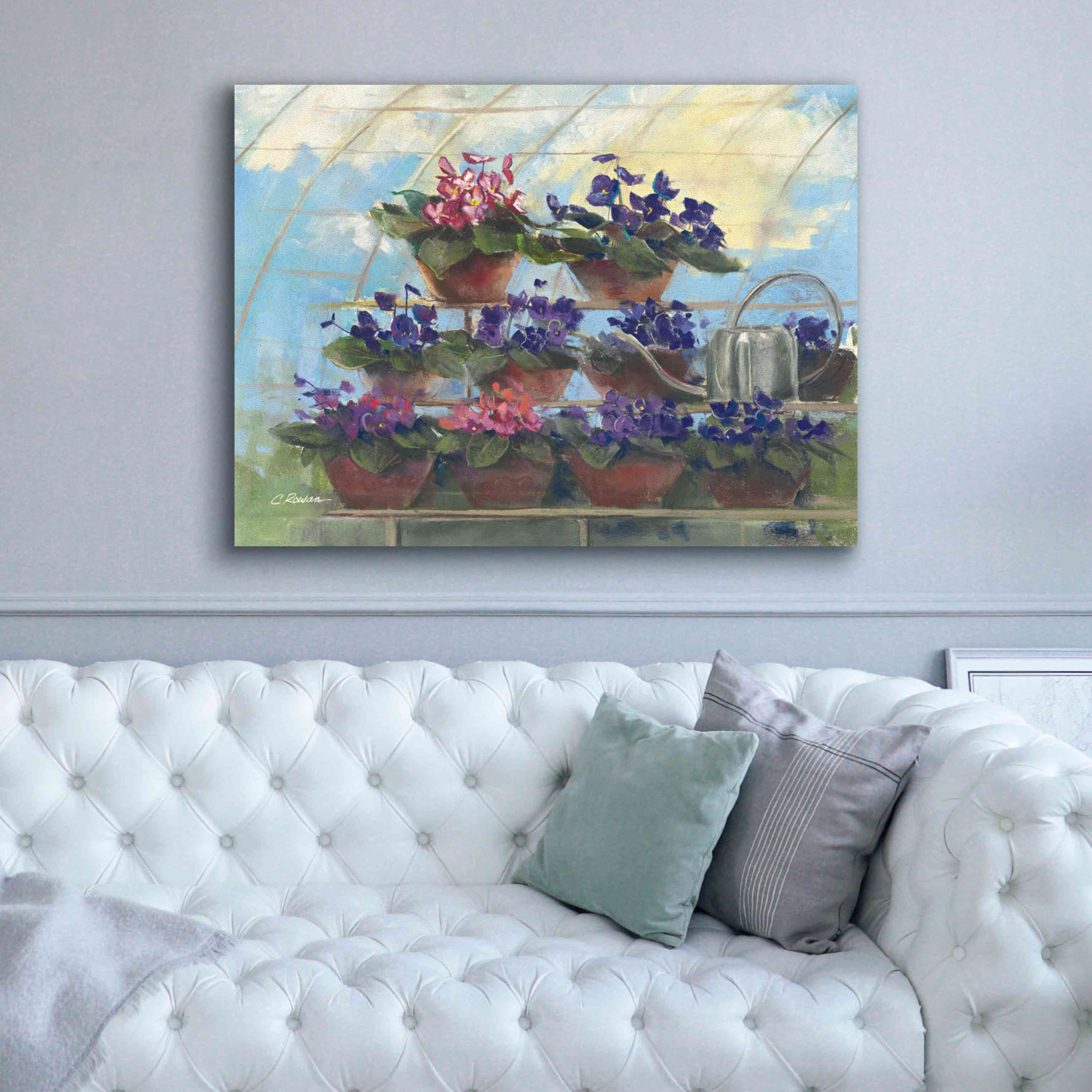 'Violets' by Carol Rowan, Giclee Canvas Wall Art,54x40