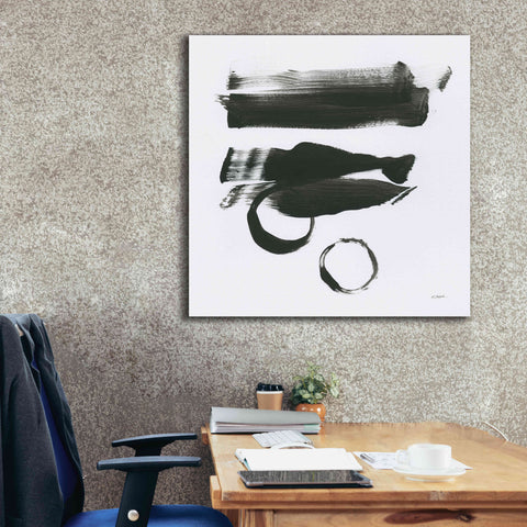 Image of 'Gold And Black Elements XVI' by Mike Schick, Giclee Canvas Wall Art,37x37