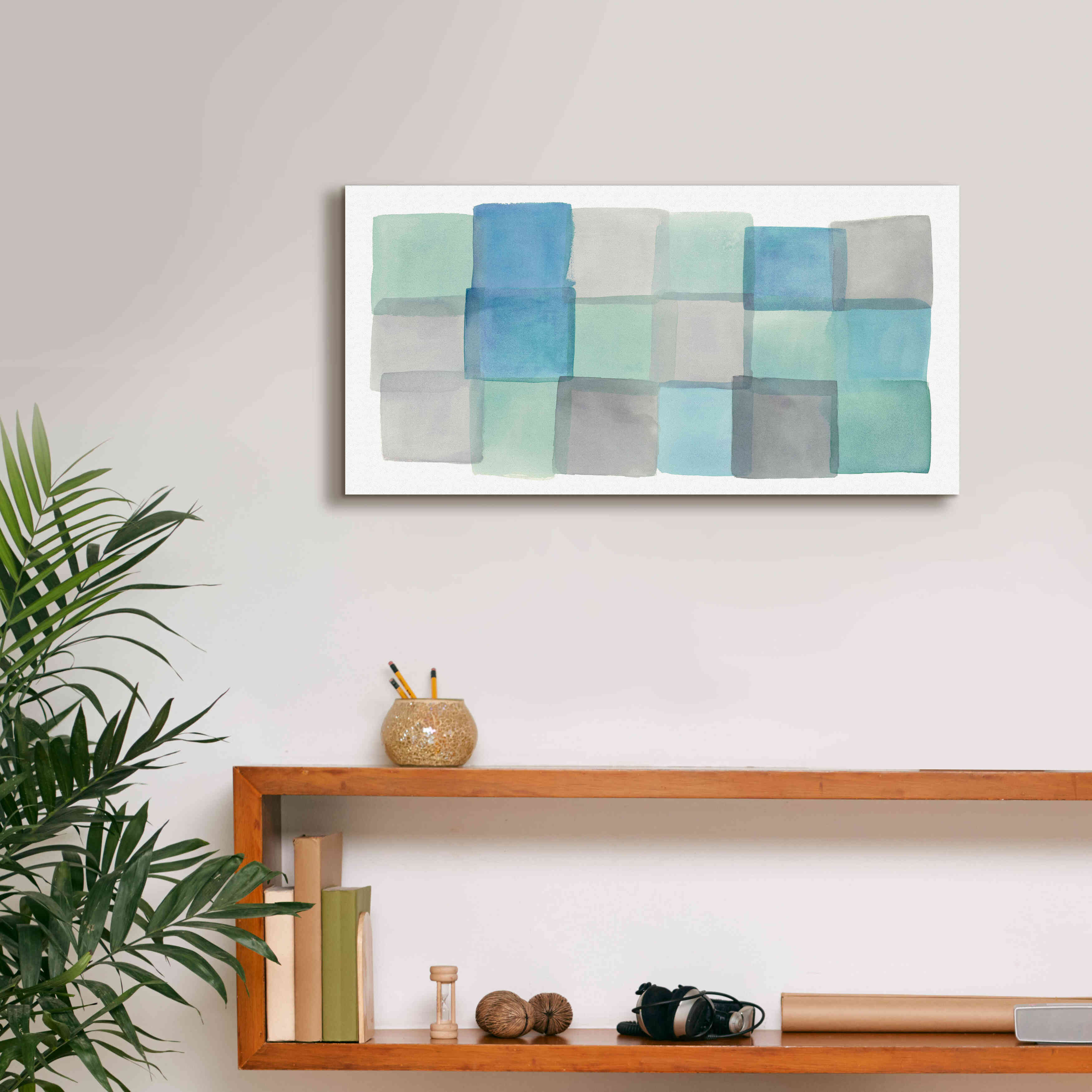 'Overlap III' by Mike Schick, Giclee Canvas Wall Art,24x12