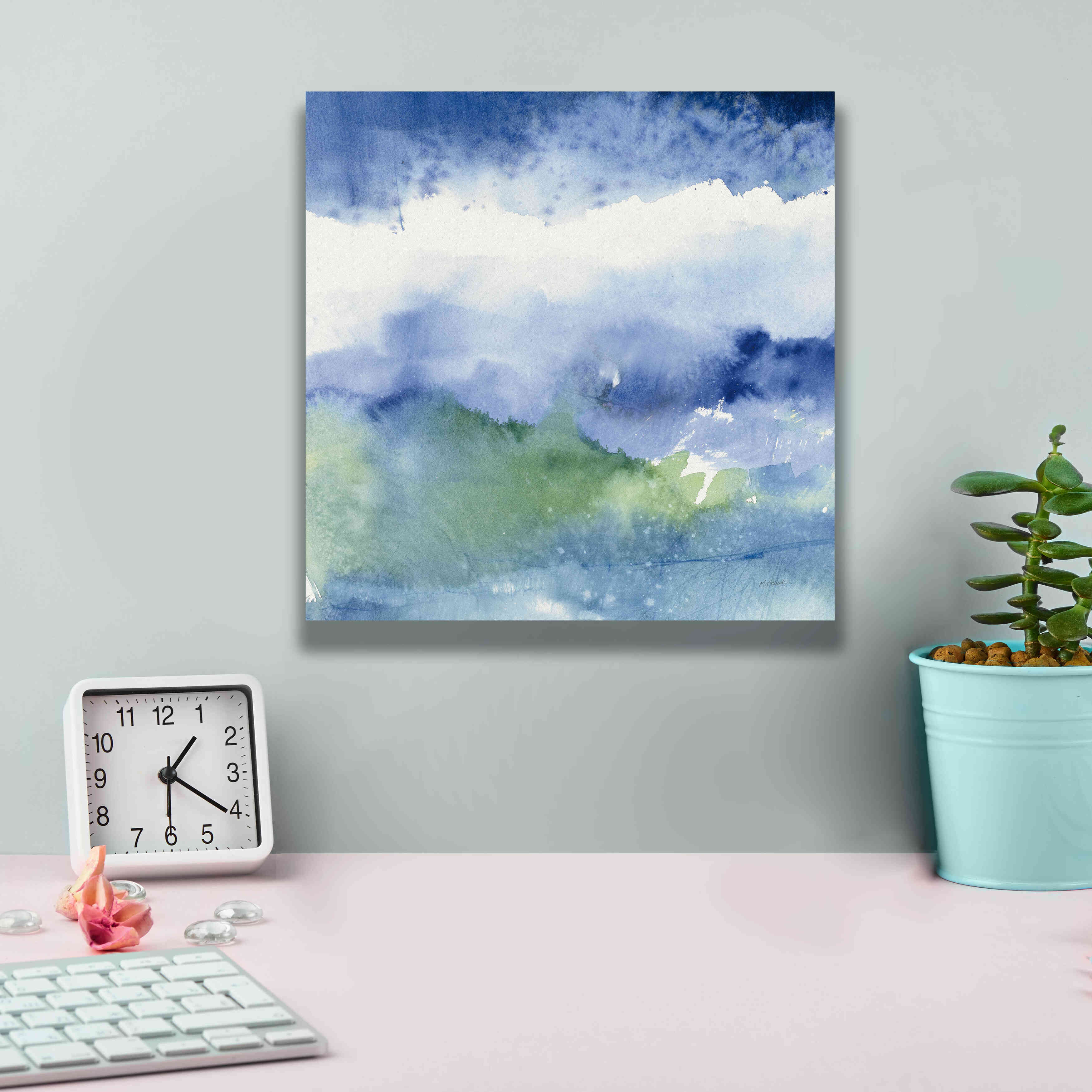 'Midnight At The Lake III' by Mike Schick, Giclee Canvas Wall Art,12x12