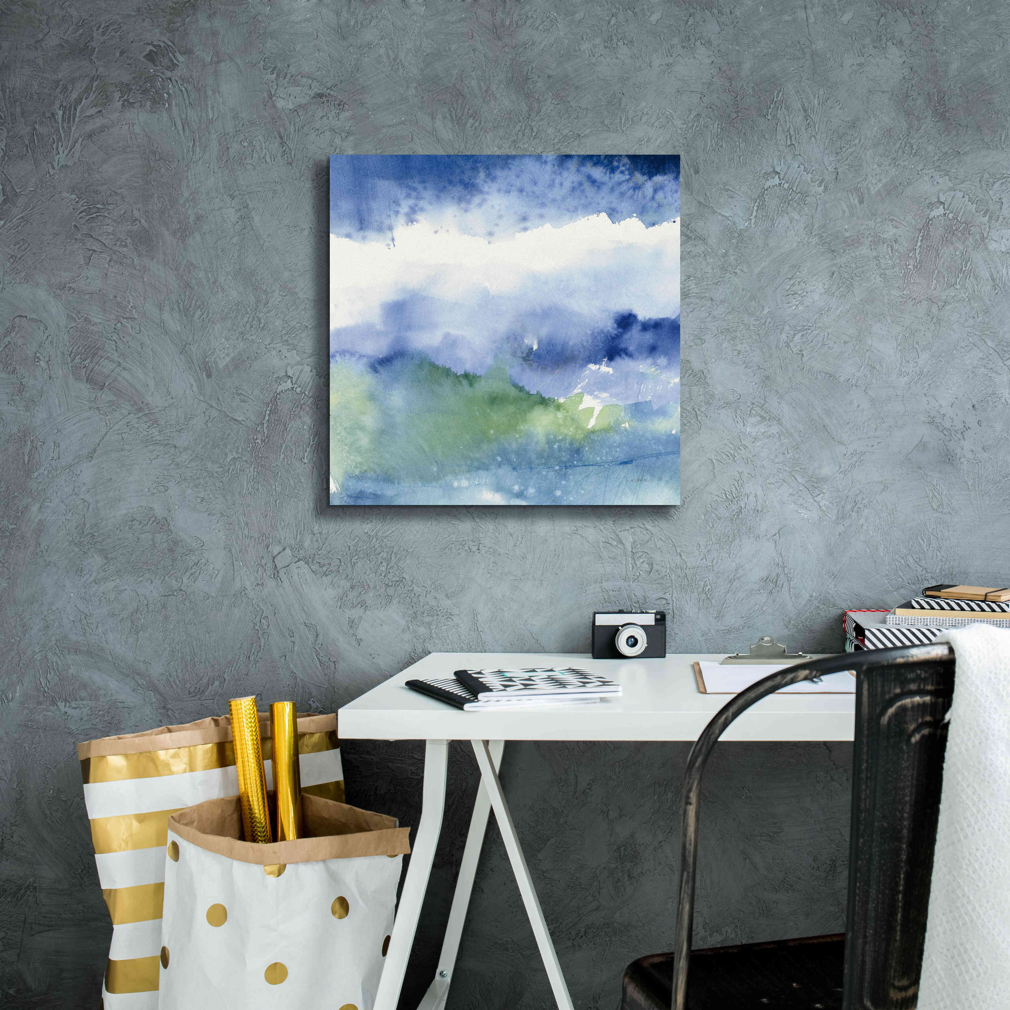 'Midnight At The Lake III' by Mike Schick, Giclee Canvas Wall Art,18x18
