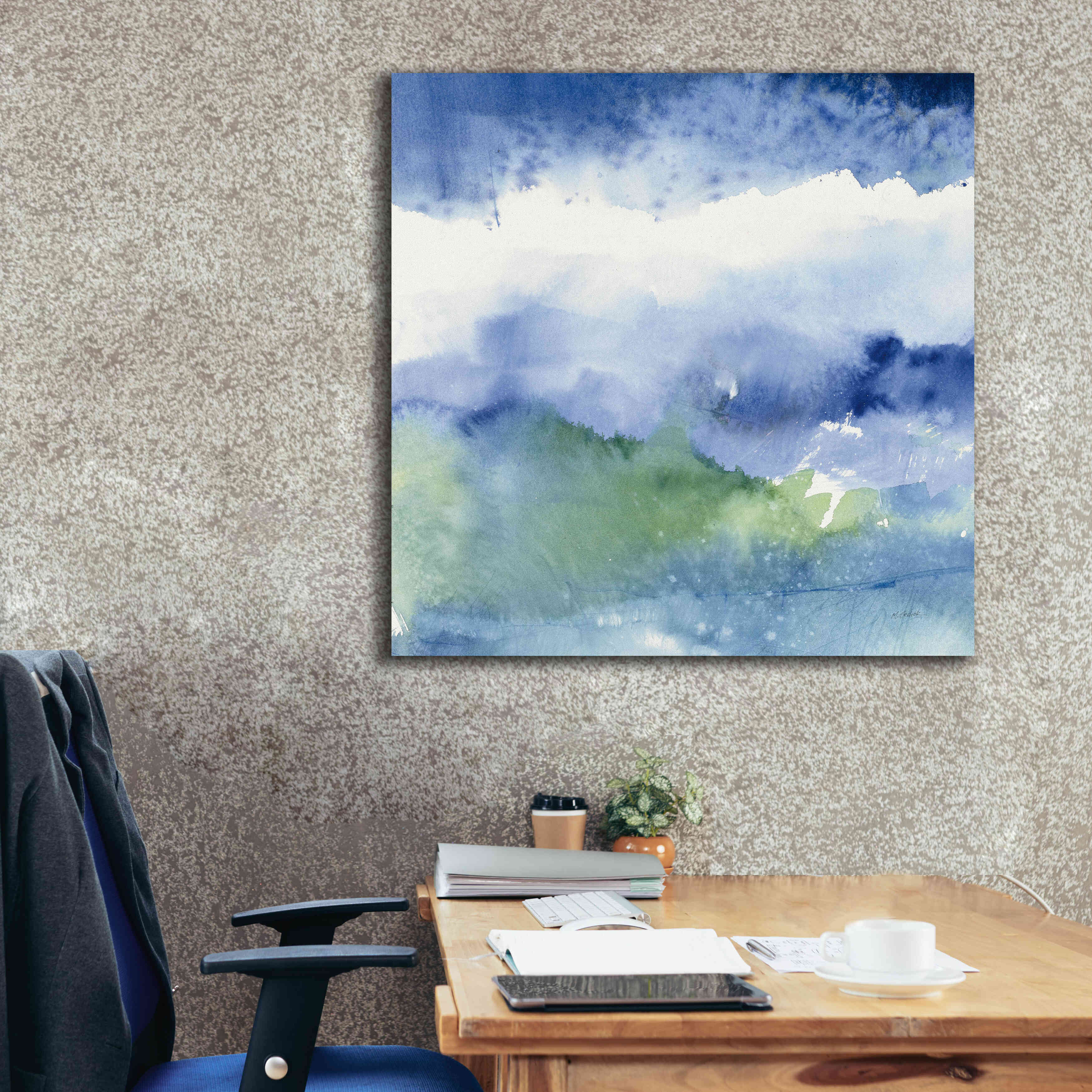 'Midnight At The Lake III' by Mike Schick, Giclee Canvas Wall Art,37x37