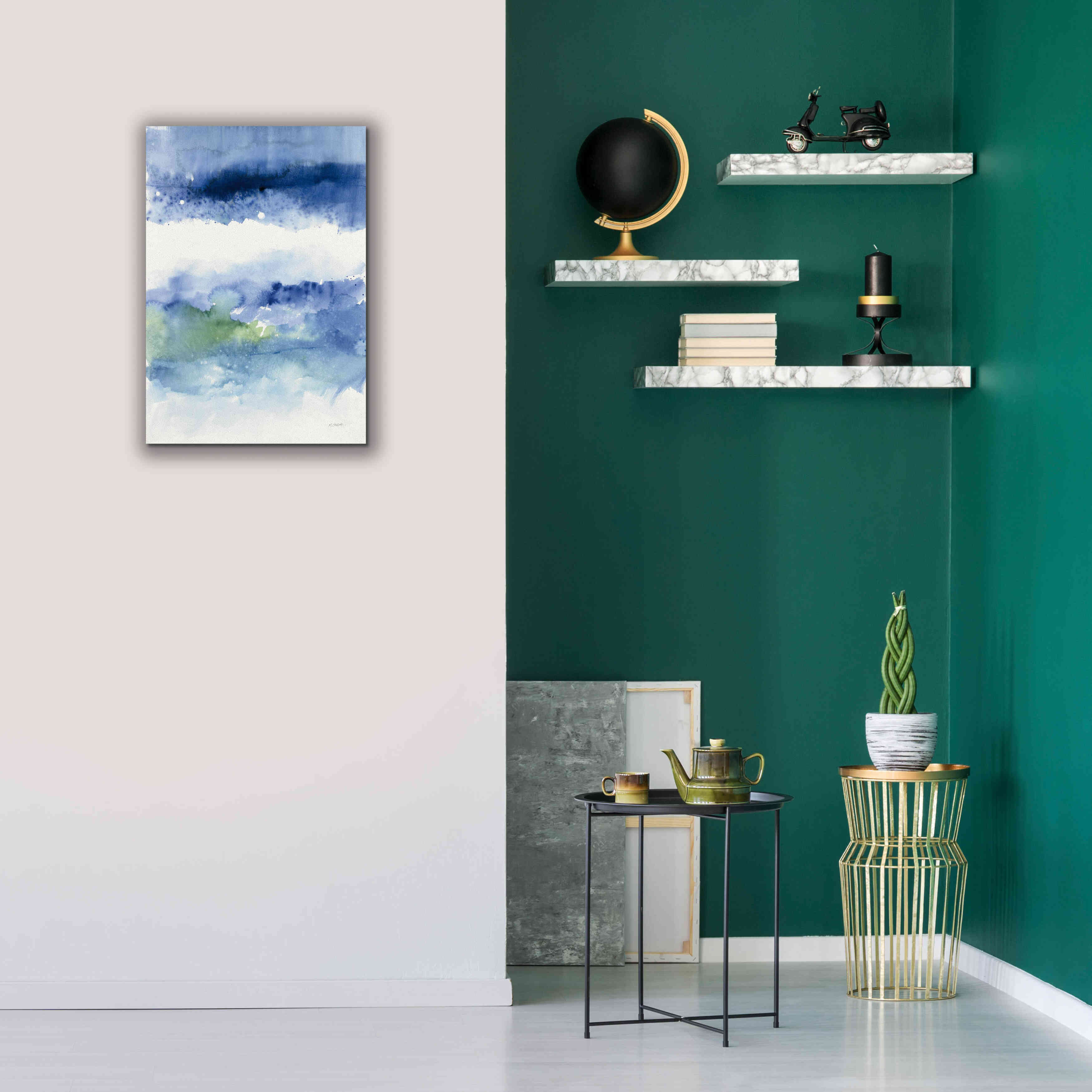 'Midnight At The Lake' by Mike Schick, Giclee Canvas Wall Art,18x26