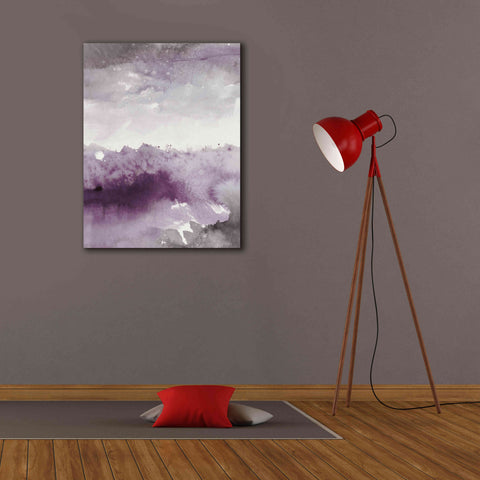 Image of 'Midnight At The Lake II Amethyst Gray Crop' by Mike Schick, Giclee Canvas Wall Art,26x34