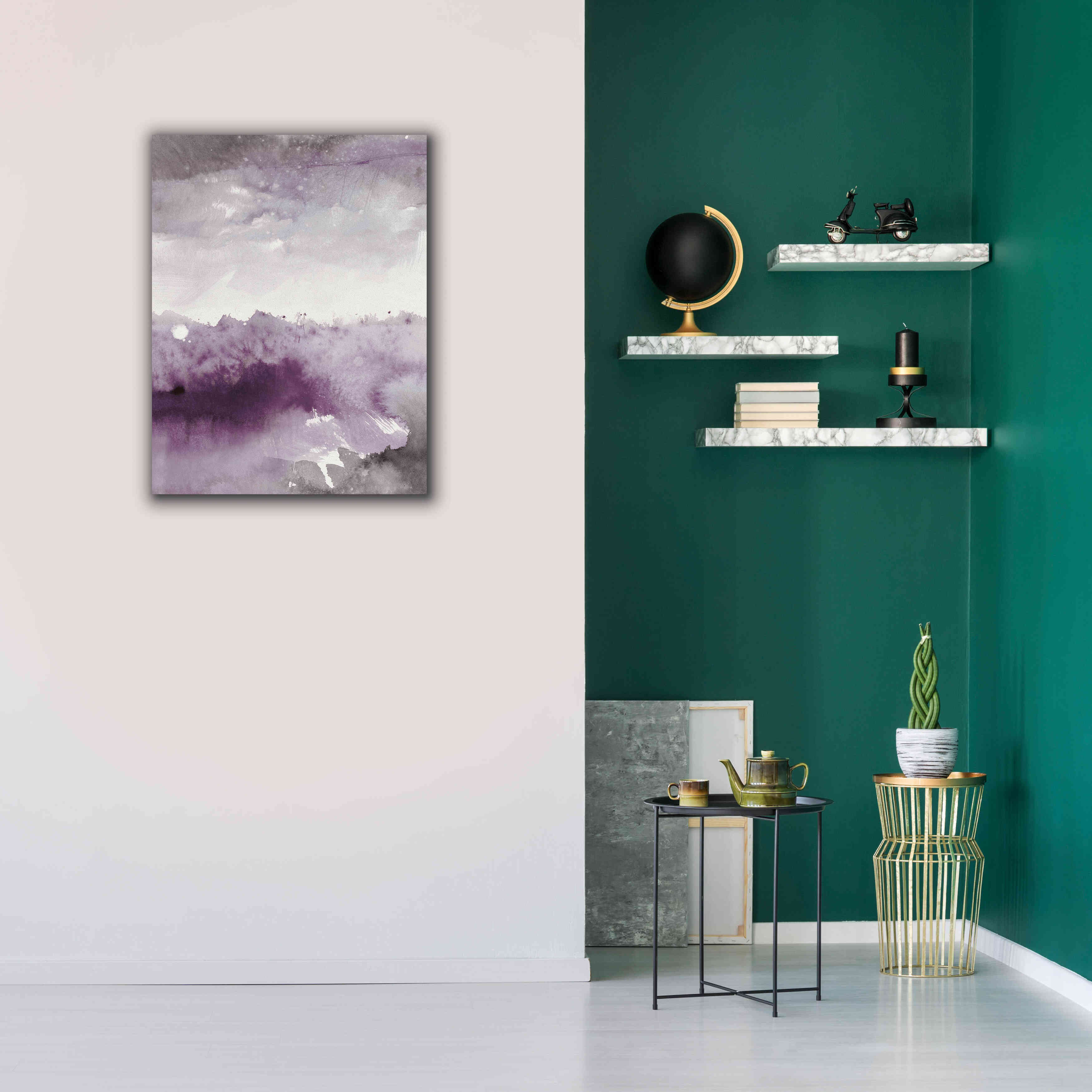 'Midnight At The Lake II Amethyst Gray Crop' by Mike Schick, Giclee Canvas Wall Art,26x34