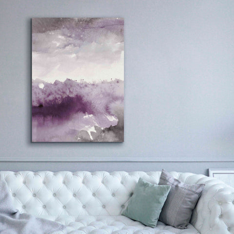 Image of 'Midnight At The Lake II Amethyst Gray Crop' by Mike Schick, Giclee Canvas Wall Art,40x54