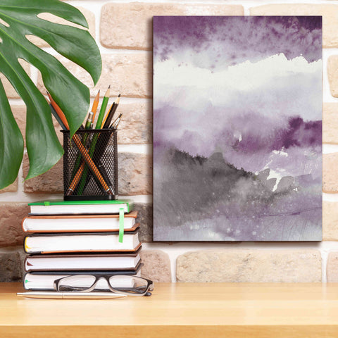 Image of 'Midnight At The Lake III Amethyst Gray Crop' by Mike Schick, Giclee Canvas Wall Art,12x16