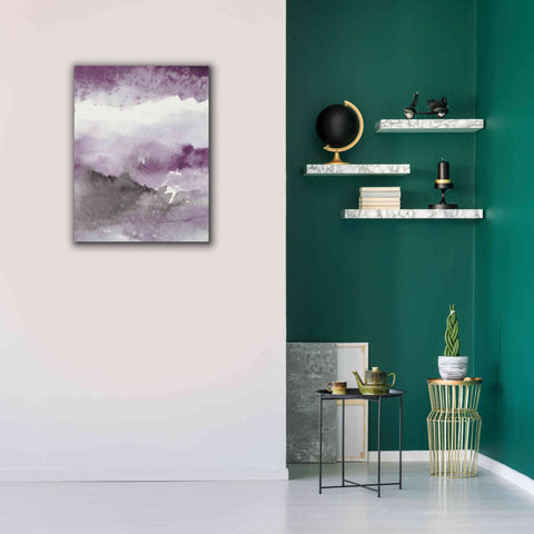 Image of 'Midnight At The Lake III Amethyst Gray Crop' by Mike Schick, Giclee Canvas Wall Art,26x34