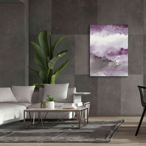 Image of 'Midnight At The Lake III Amethyst Gray Crop' by Mike Schick, Giclee Canvas Wall Art,40x54