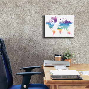 'Watercolor World' by Mike Schick, Giclee Canvas Wall Art,16x12