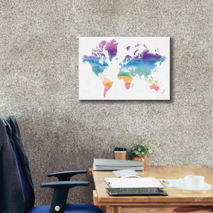 'Watercolor World' by Mike Schick, Giclee Canvas Wall Art,26x18