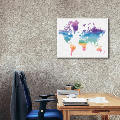 Image of 'Watercolor World' by Mike Schick, Giclee Canvas Wall Art,34x26