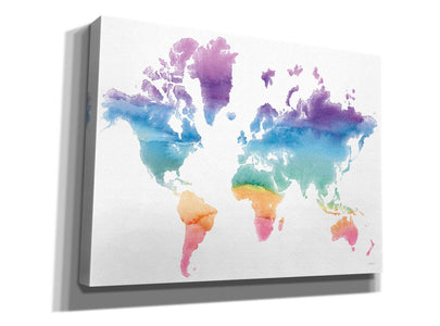 'Watercolor World' by Mike Schick, Giclee Canvas Wall Art