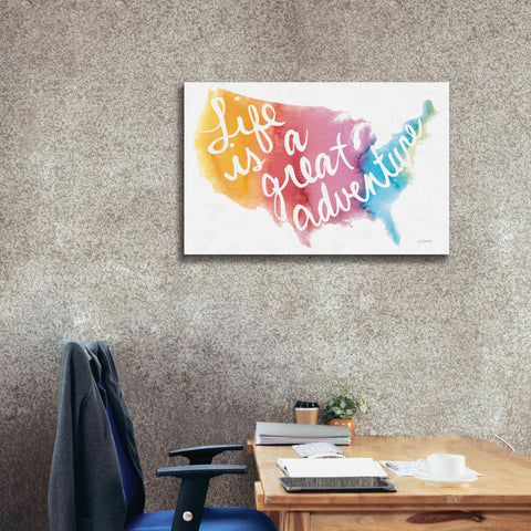 Image of 'Watercolor Usa' by Mike Schick, Giclee Canvas Wall Art,40x26