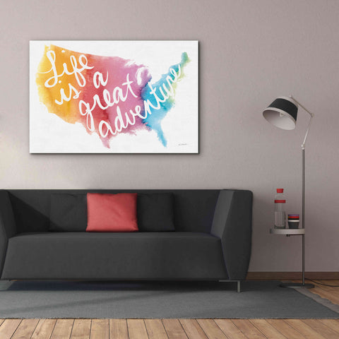Image of 'Watercolor Usa' by Mike Schick, Giclee Canvas Wall Art,60x40