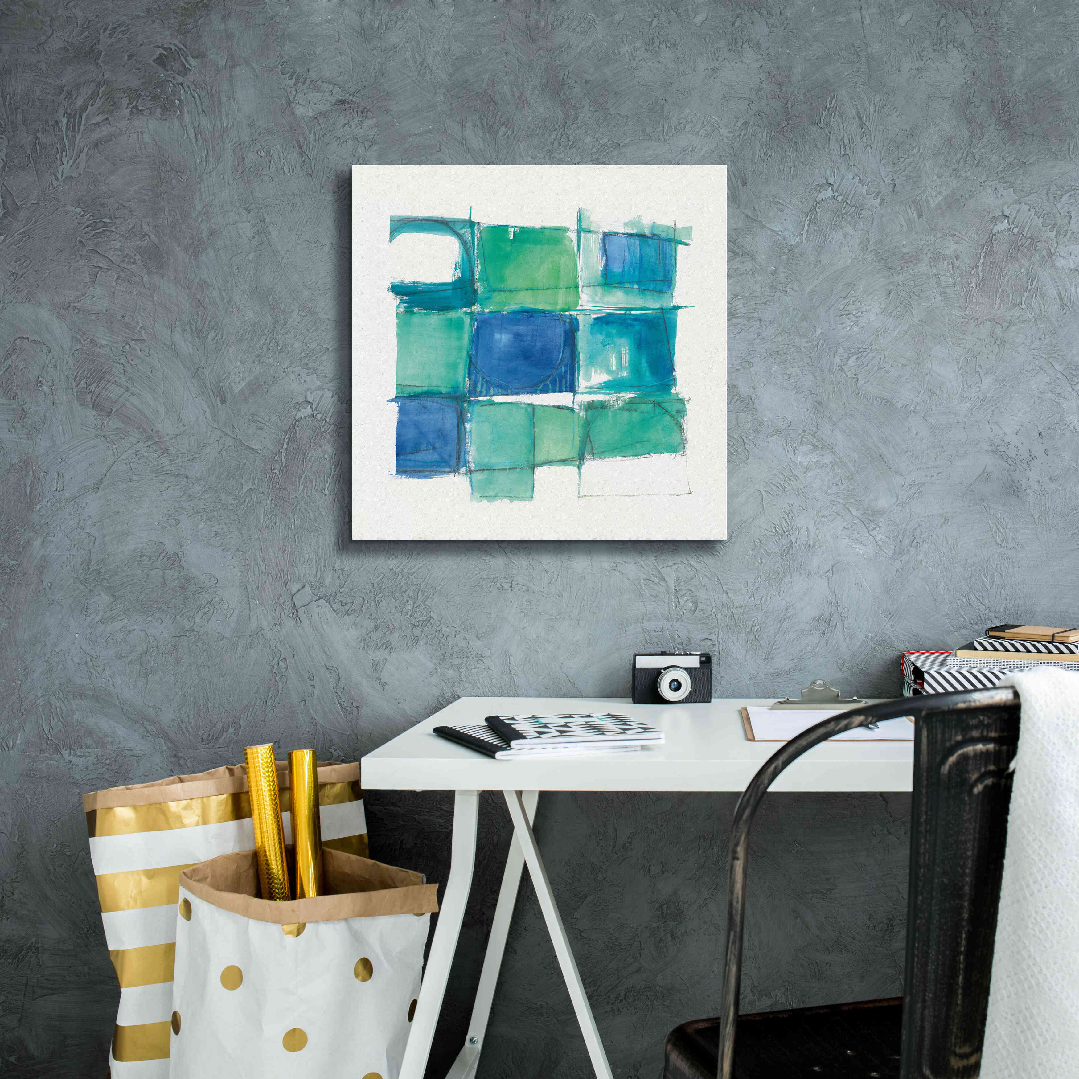 '131 West 3rd Street Square II On White' by Mike Schick, Giclee Canvas Wall Art,18x18