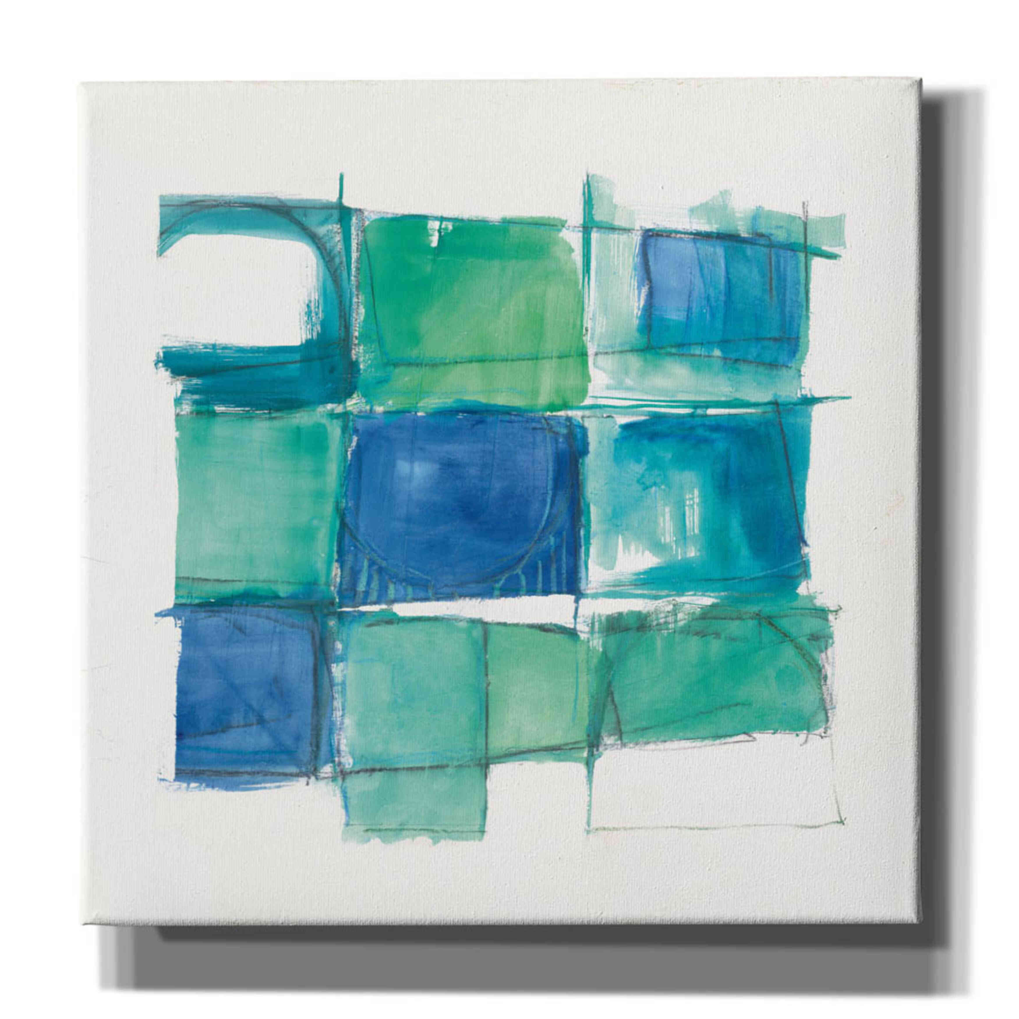 '131 West 3rd Street Square II On White' by Mike Schick, Giclee Canvas Wall Art