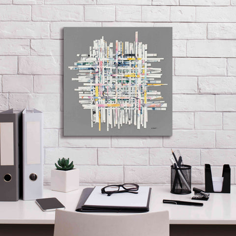 Image of 'New Morning On Gray' by Mike Schick, Giclee Canvas Wall Art,18x18