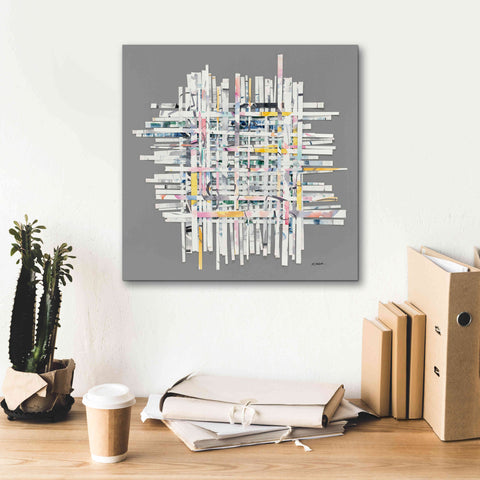 Image of 'New Morning On Gray' by Mike Schick, Giclee Canvas Wall Art,18x18
