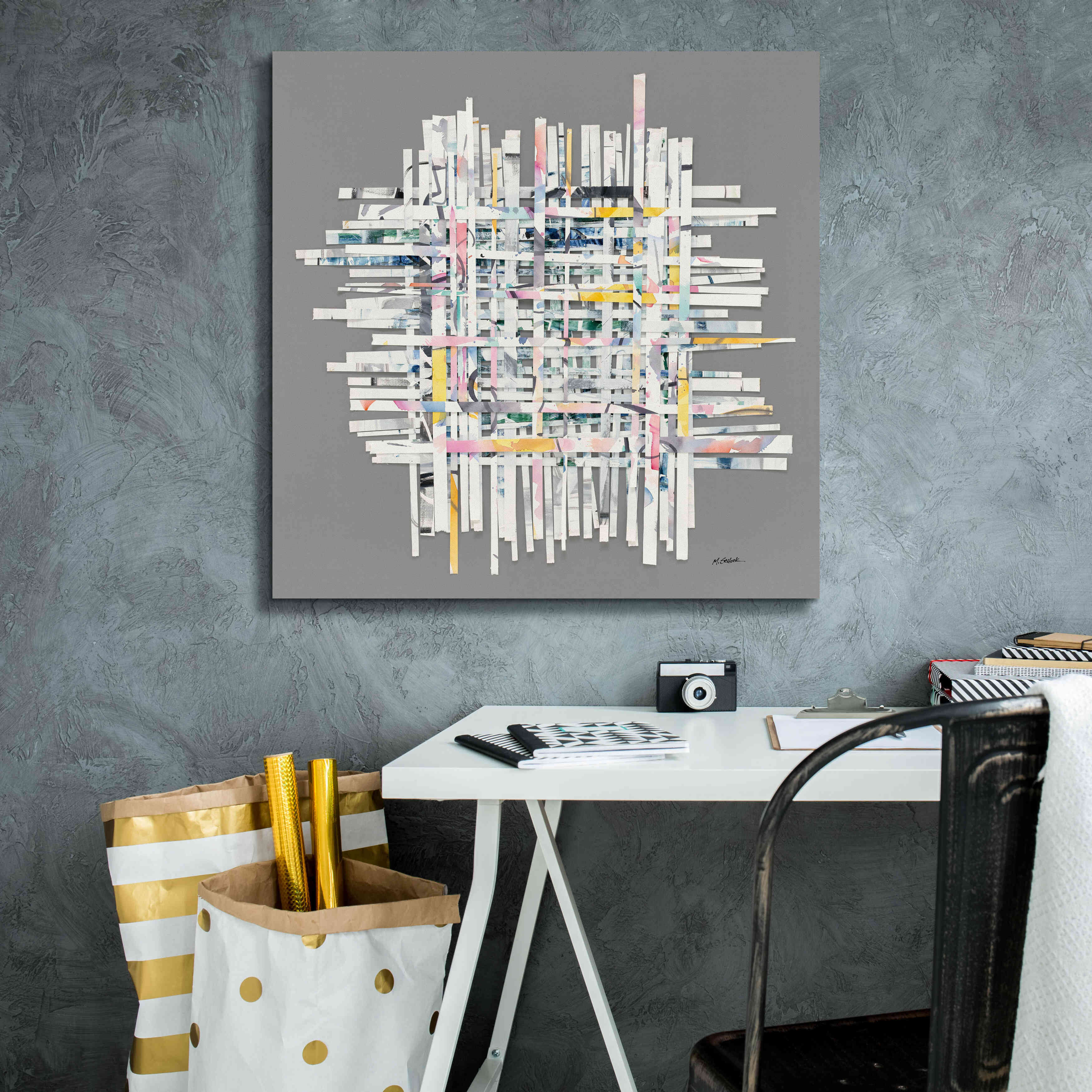 'New Morning On Gray' by Mike Schick, Giclee Canvas Wall Art,26x26