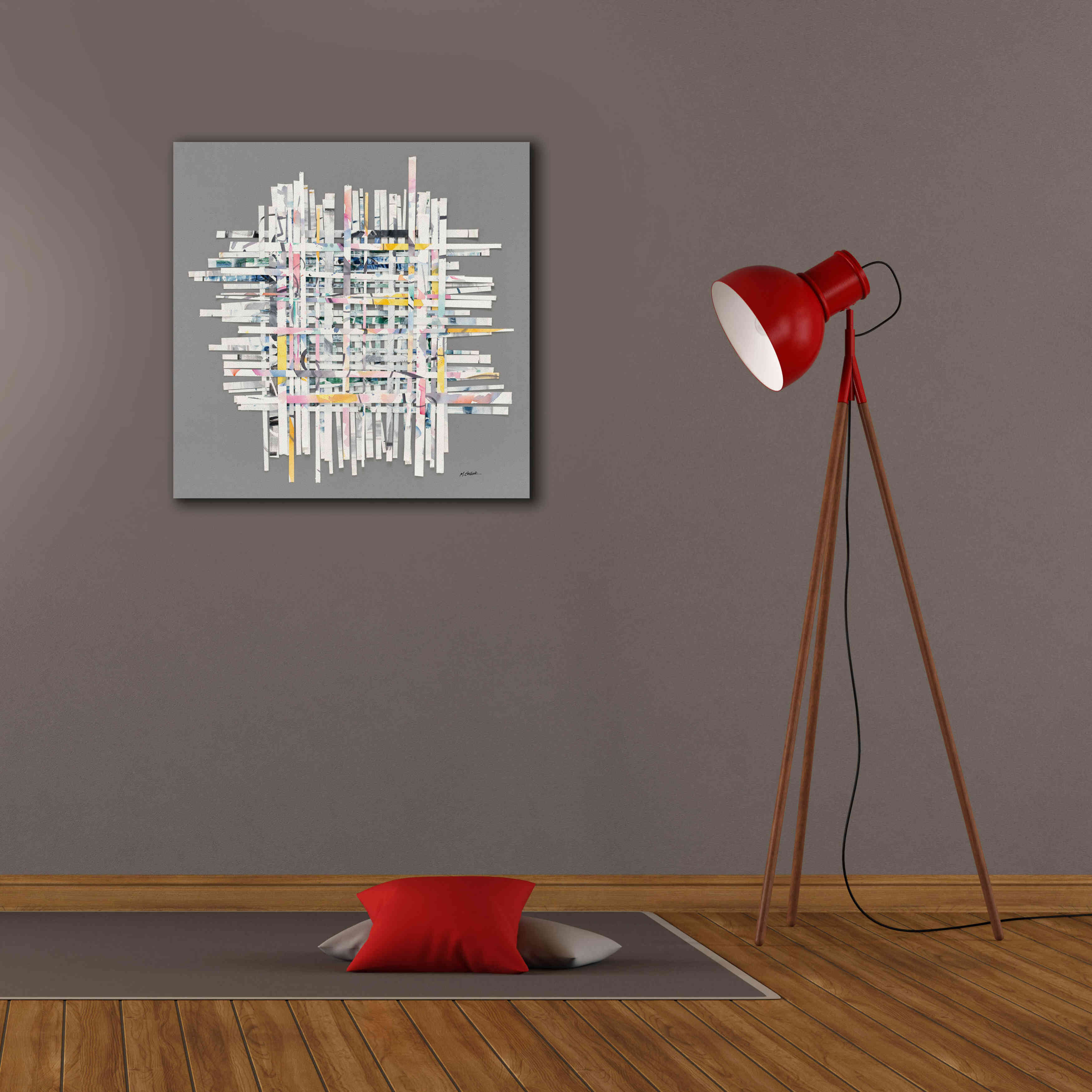 'New Morning On Gray' by Mike Schick, Giclee Canvas Wall Art,26x26