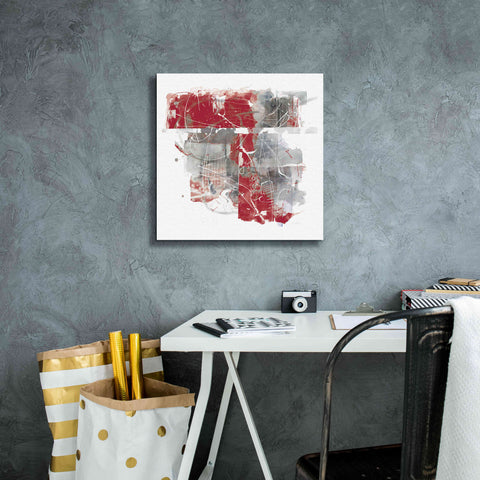 Image of 'Moving In And Out Of Traffic II Red Grey' by Mike Schick, Giclee Canvas Wall Art,18x18