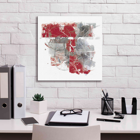 Image of 'Moving In And Out Of Traffic II Red Grey' by Mike Schick, Giclee Canvas Wall Art,18x18