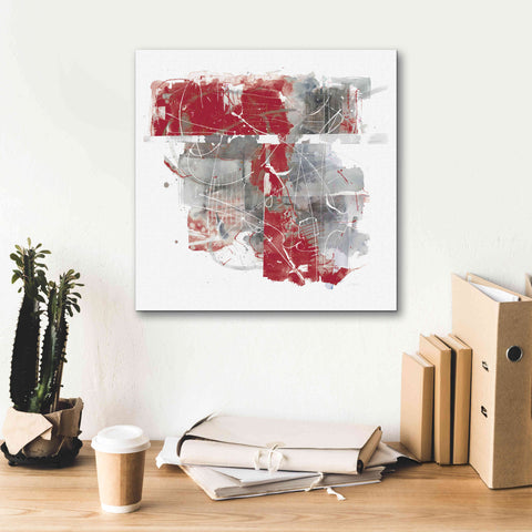 Image of 'Moving In And Out Of Traffic II Red Grey' by Mike Schick, Giclee Canvas Wall Art,18x18