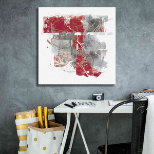 'Moving In And Out Of Traffic II Red Grey' by Mike Schick, Giclee Canvas Wall Art,26x26