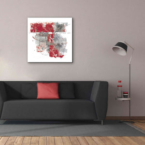 'Moving In And Out Of Traffic II Red Grey' by Mike Schick, Giclee Canvas Wall Art,37x37