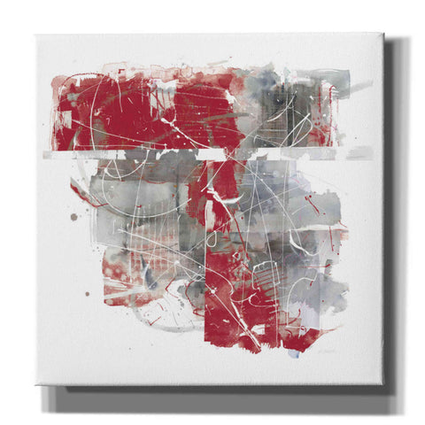 Image of 'Moving In And Out Of Traffic II Red Grey' by Mike Schick, Giclee Canvas Wall Art