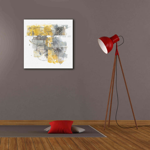 Image of 'Moving In And Out Of Traffic II Yellow Grey' by Mike Schick, Giclee Canvas Wall Art,26x26
