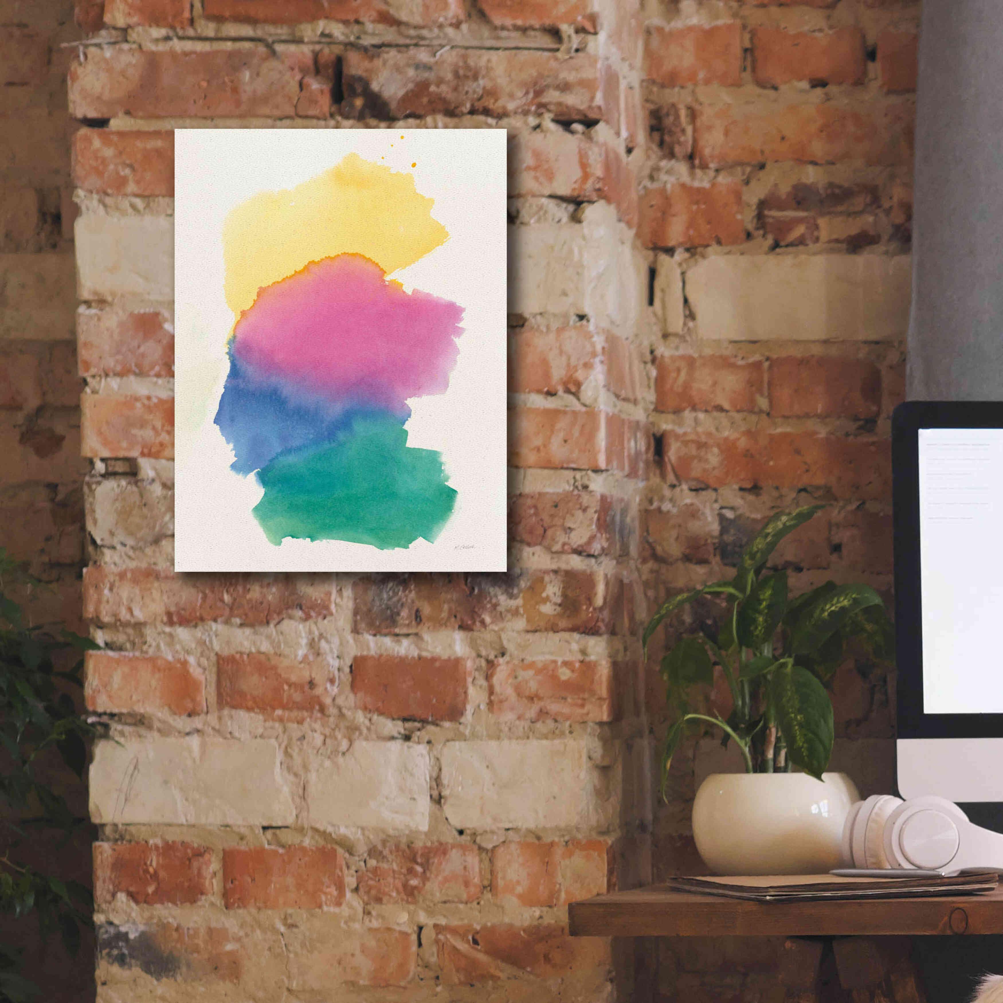 'Colorburst II' by Mike Schick, Giclee Canvas Wall Art,12x16