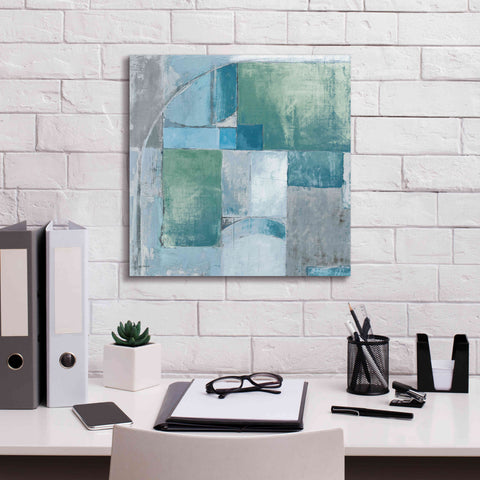 Image of 'Trans Blues Before Sunrise' by Mike Schick, Giclee Canvas Wall Art,18x18