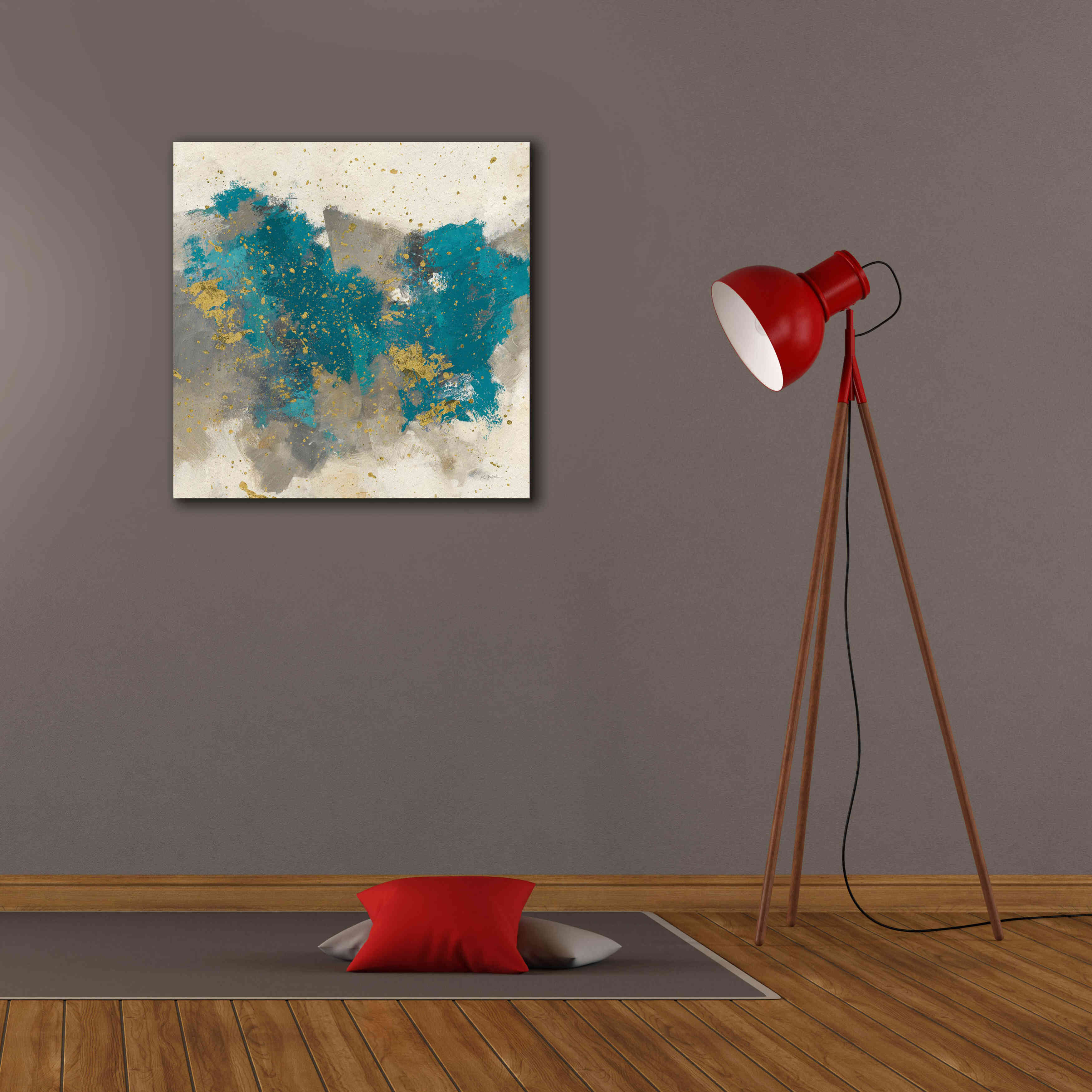 'Gray Matter Cream II' by Mike Schick, Giclee Canvas Wall Art,26x26