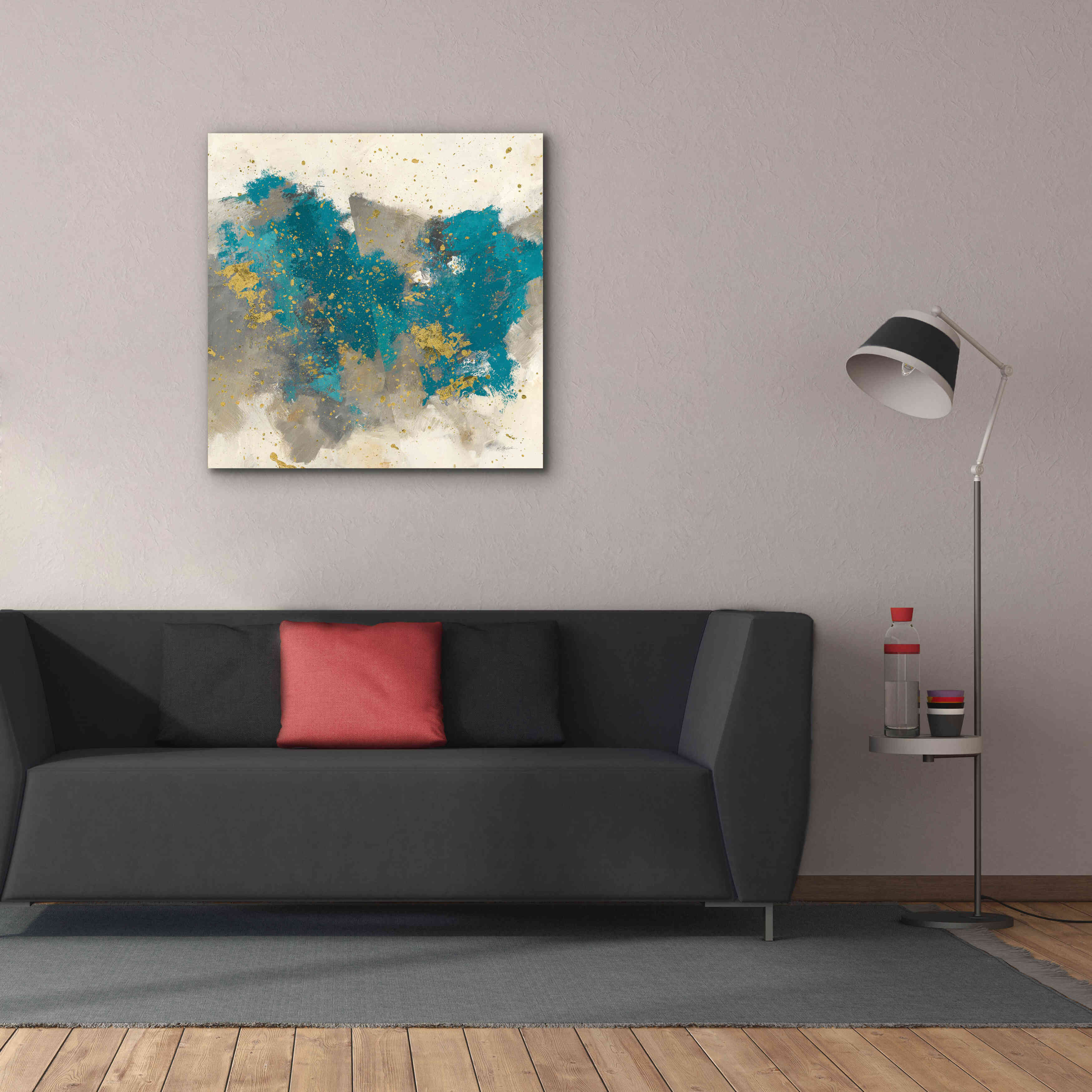 'Gray Matter Cream II' by Mike Schick, Giclee Canvas Wall Art,37x37