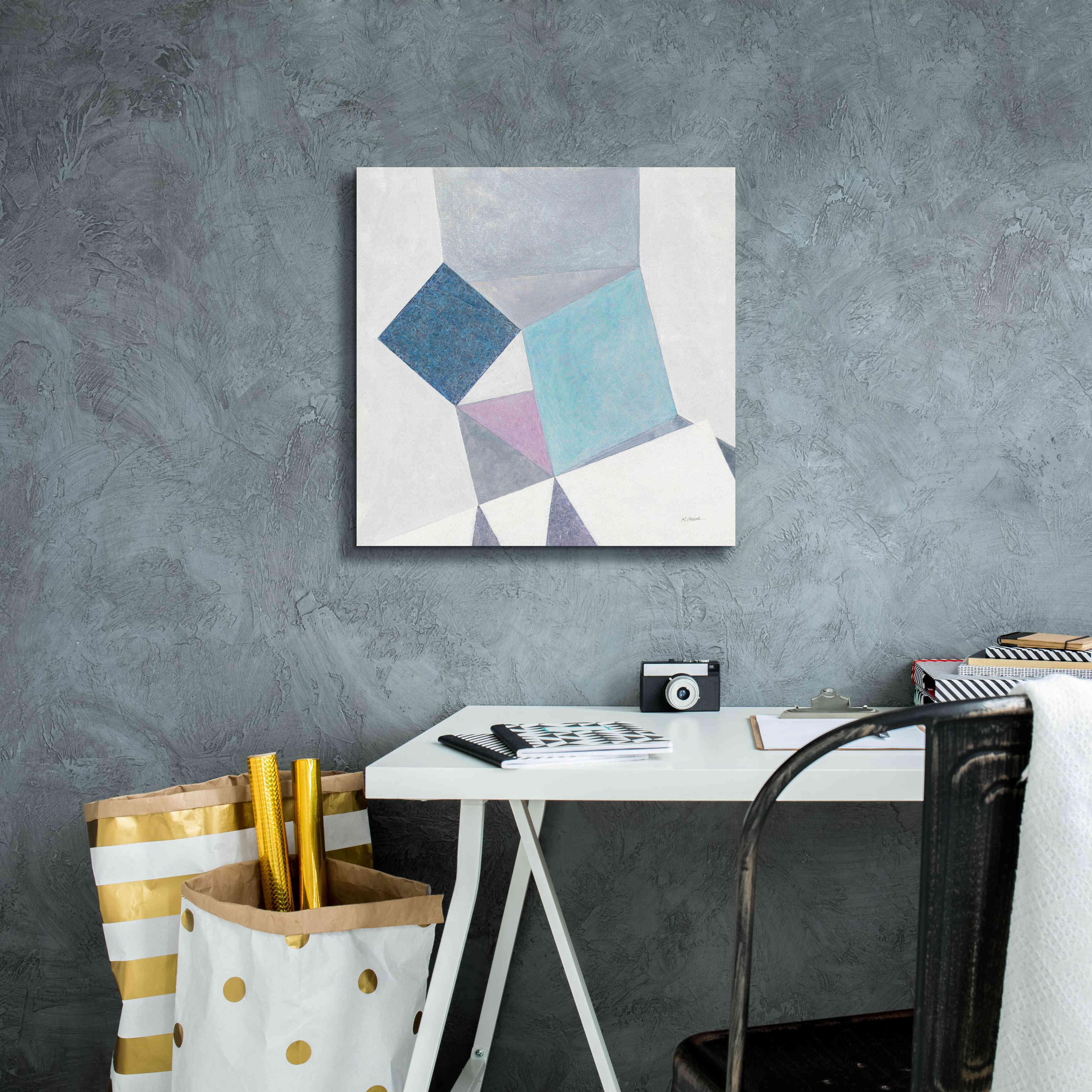 'Paper Cut' by Mike Schick, Giclee Canvas Wall Art,18x18