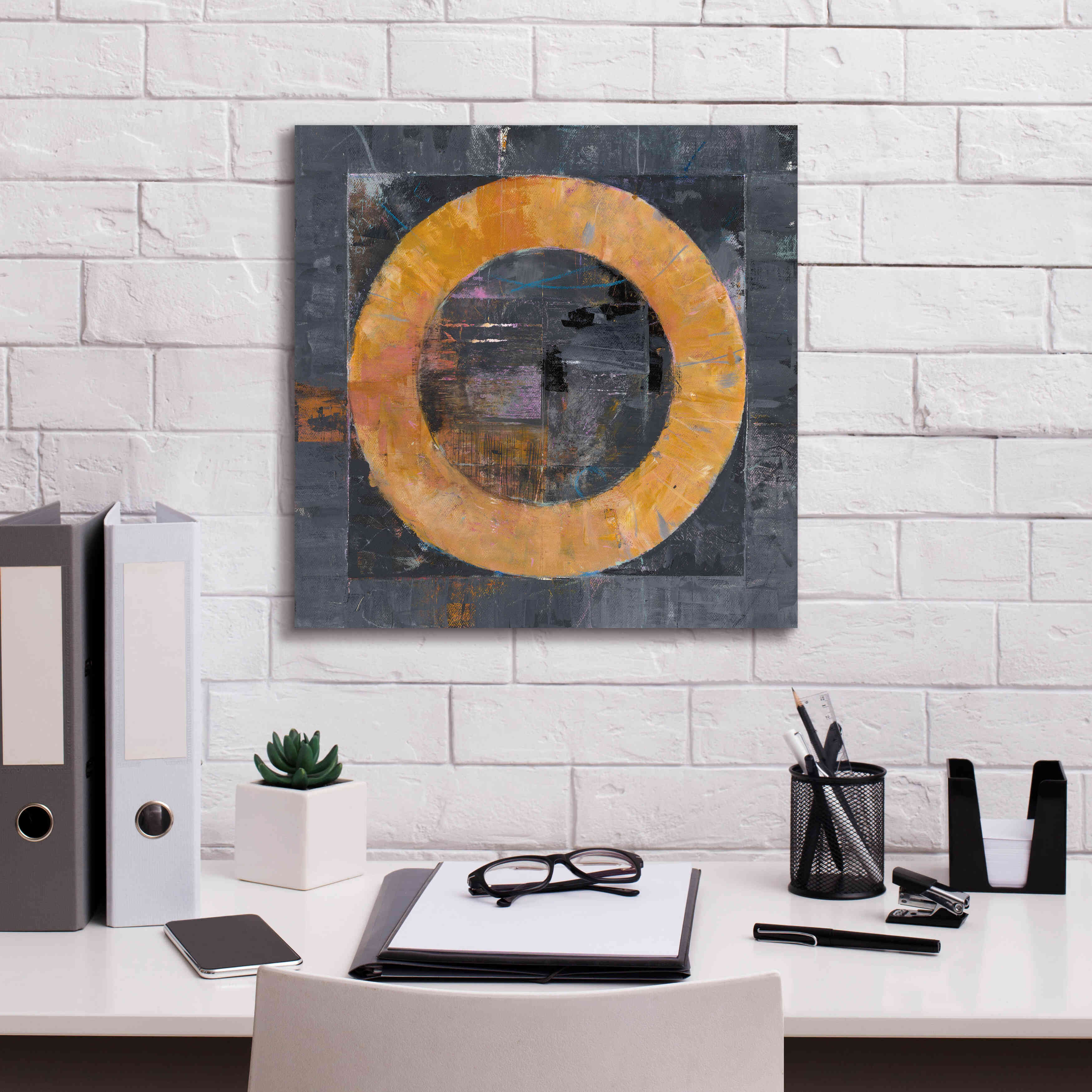 'Roundabout' by Mike Schick, Giclee Canvas Wall Art,18x18