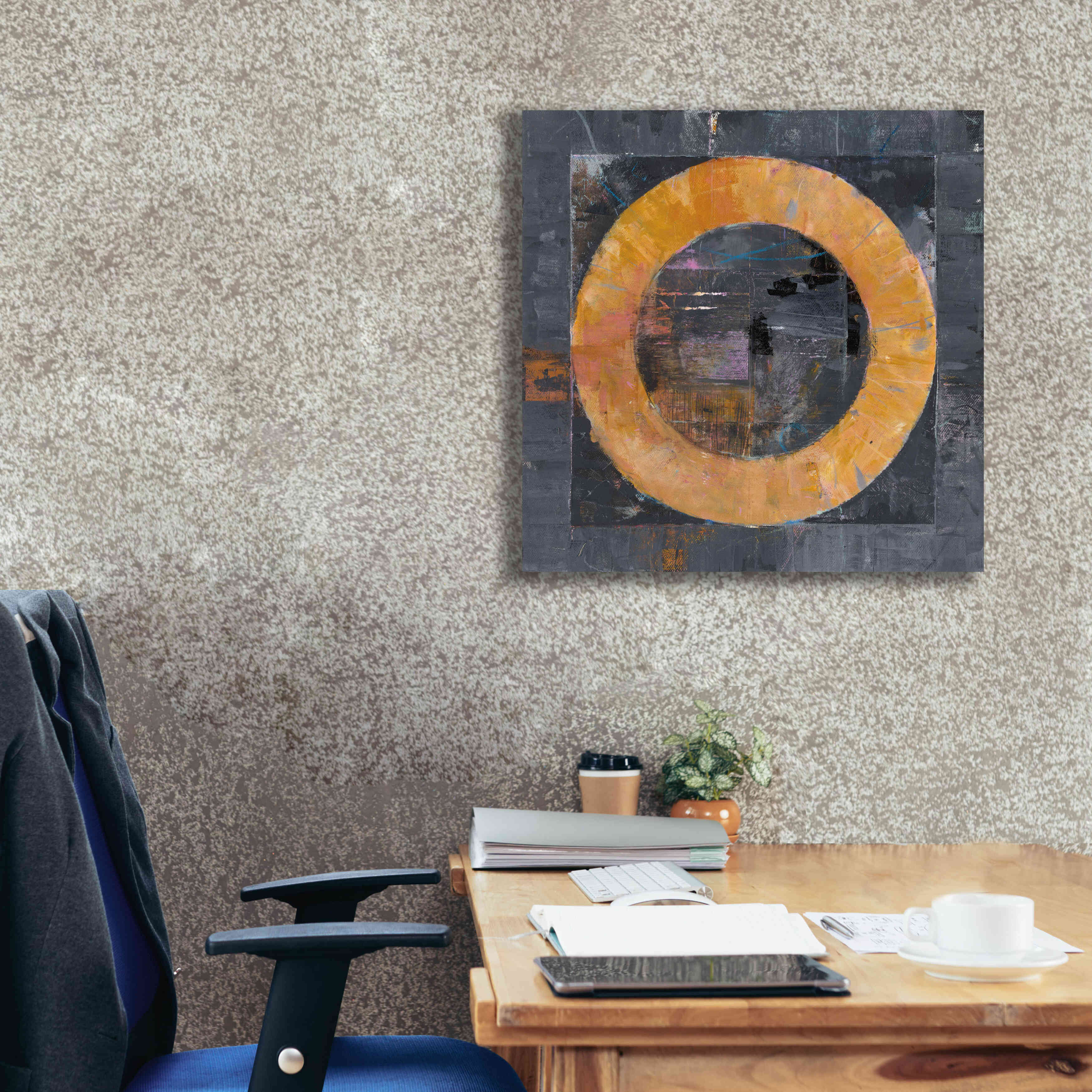 'Roundabout' by Mike Schick, Giclee Canvas Wall Art,26x26