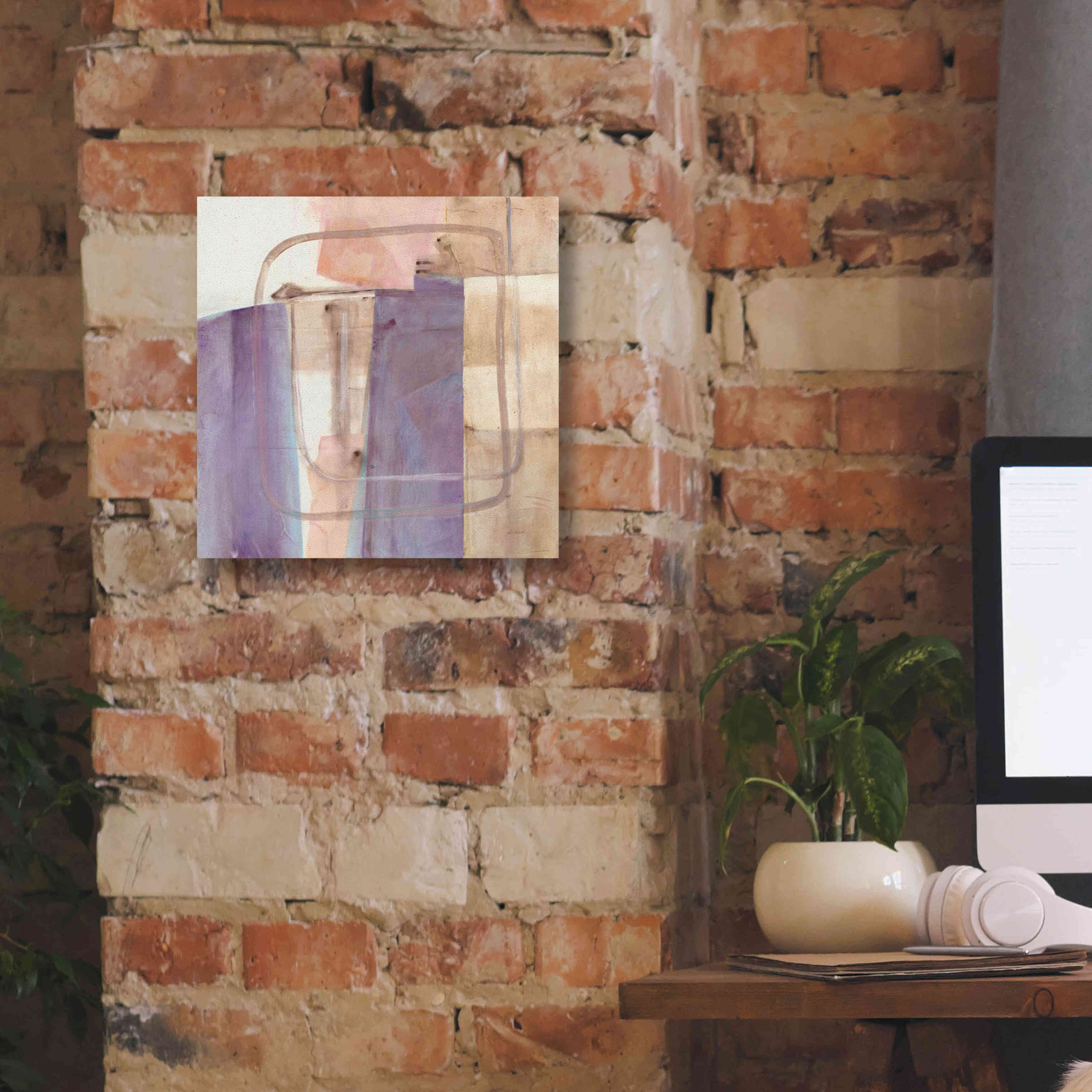 'Passage I Blush Purple' by Mike Schick, Giclee Canvas Wall Art,12x12