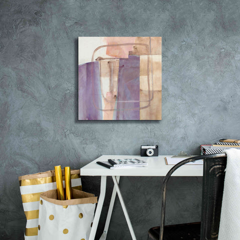 Image of 'Passage I Blush Purple' by Mike Schick, Giclee Canvas Wall Art,18x18