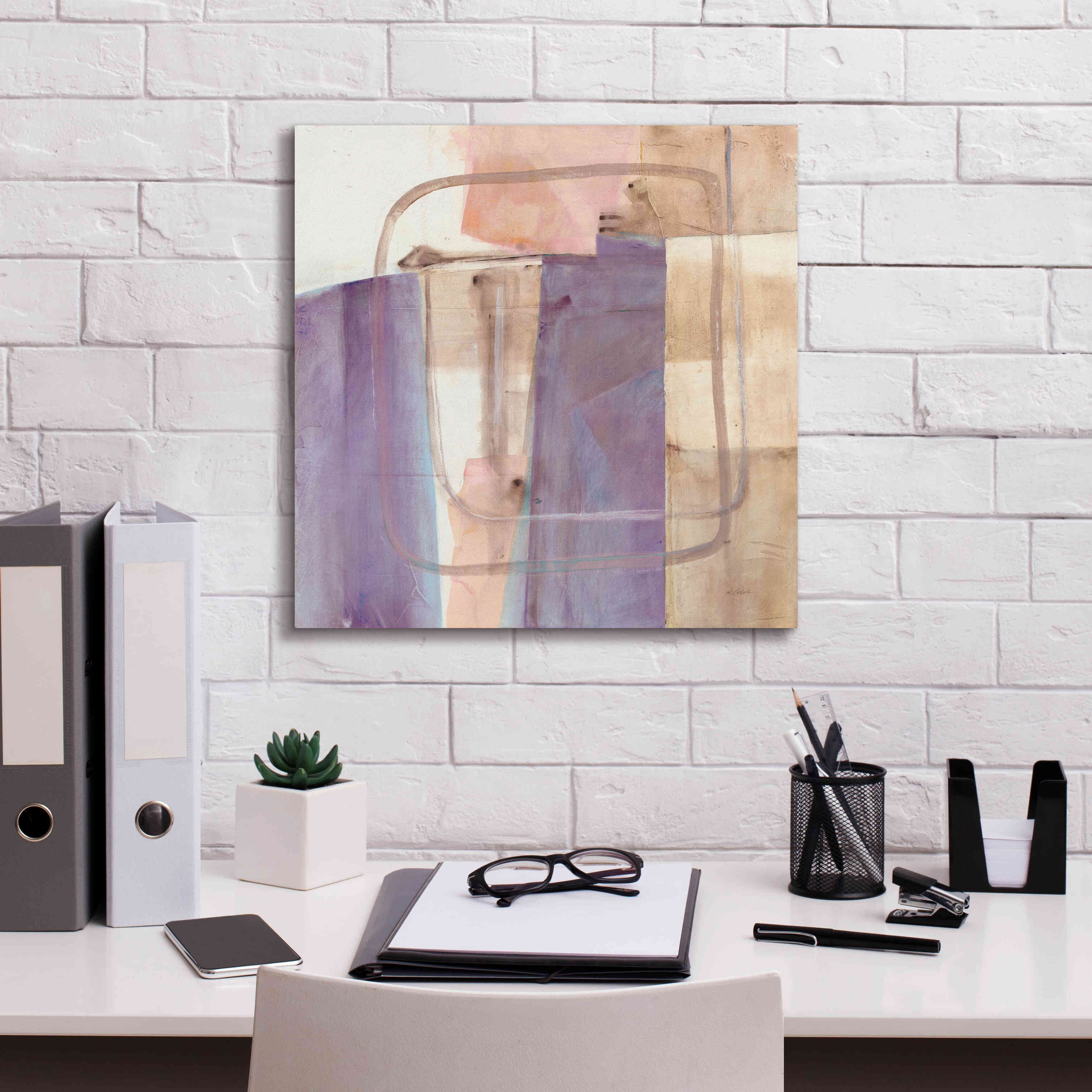 'Passage I Blush Purple' by Mike Schick, Giclee Canvas Wall Art,18x18