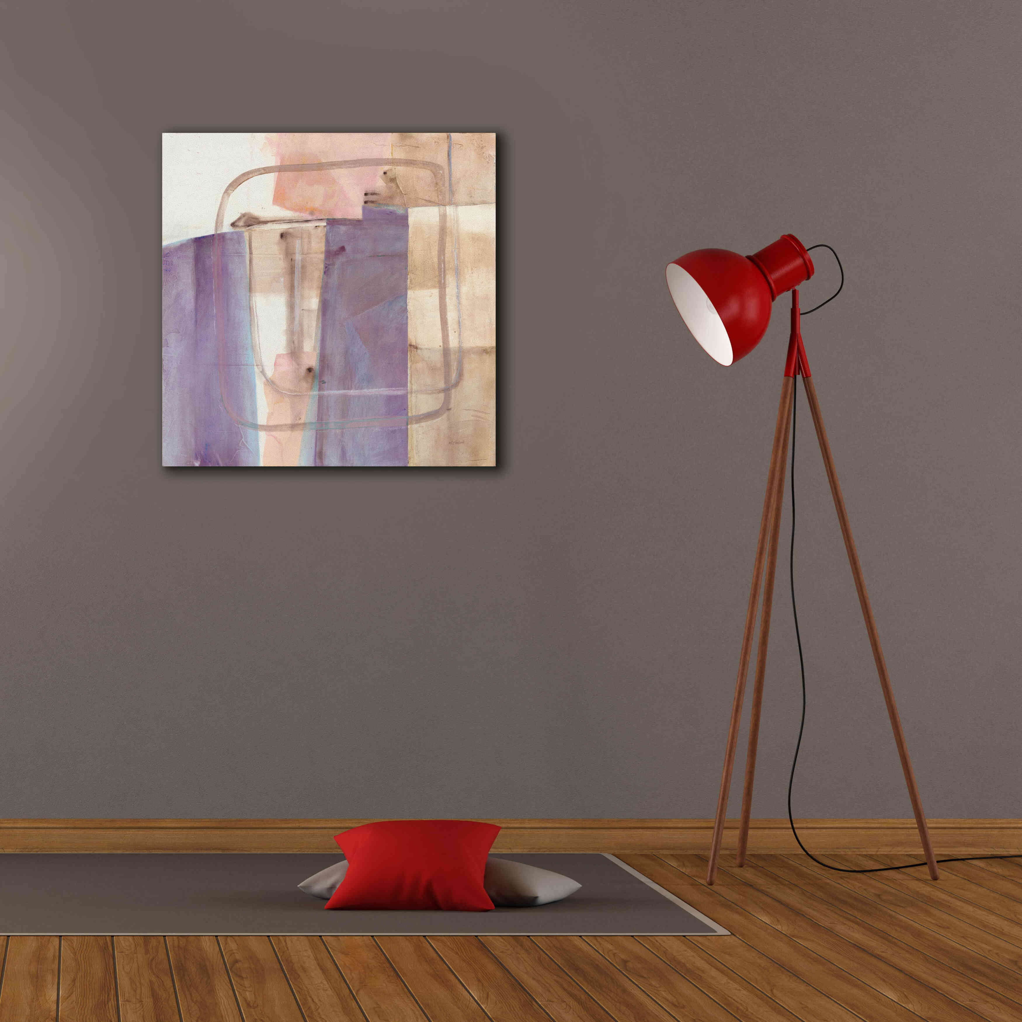 'Passage I Blush Purple' by Mike Schick, Giclee Canvas Wall Art,26x26